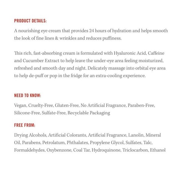 NIB FAB First Aid Beauty Hydrating Eye Cream with Hyaluronic Acid Sensitive Skin - Picture 11 of 11